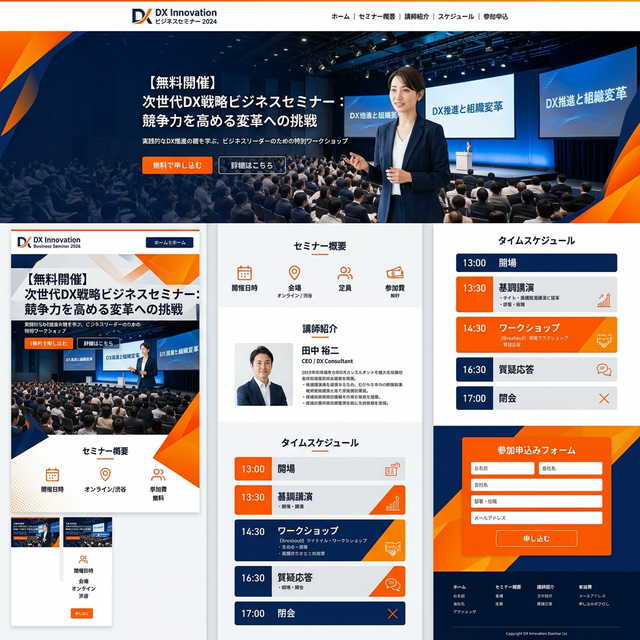 セミナーLP制作例